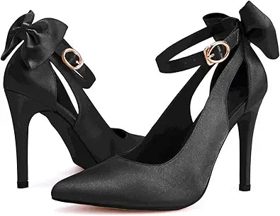 Fashare Womens High Heels Bow Tie Back Stiletto Wedding Pumps