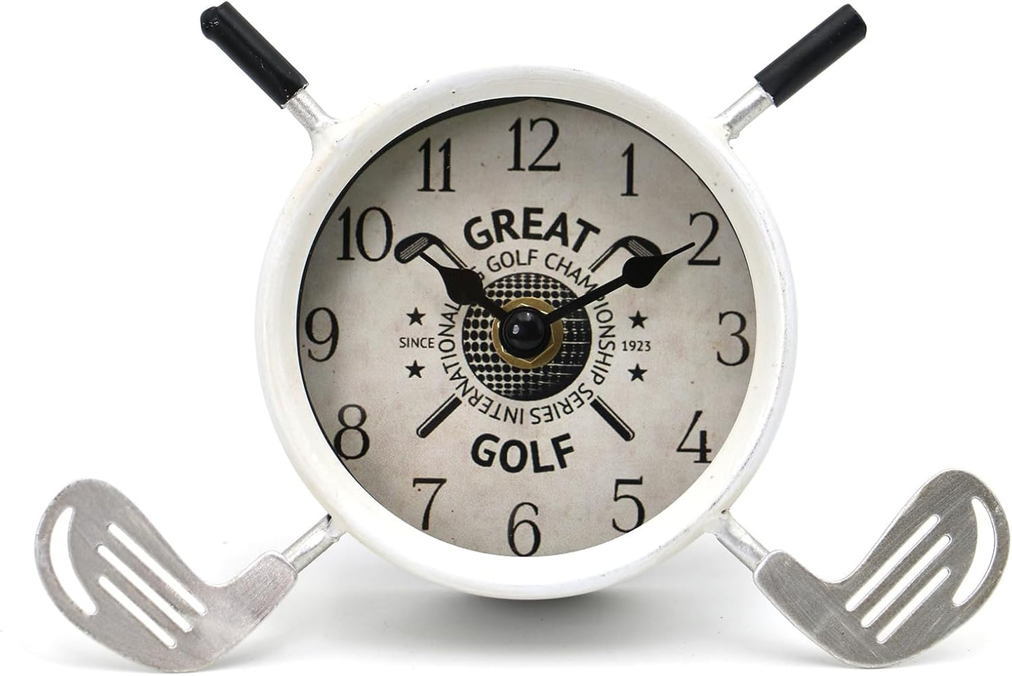 Golf Clubs Desk Clock - Unique Golf Office Decor