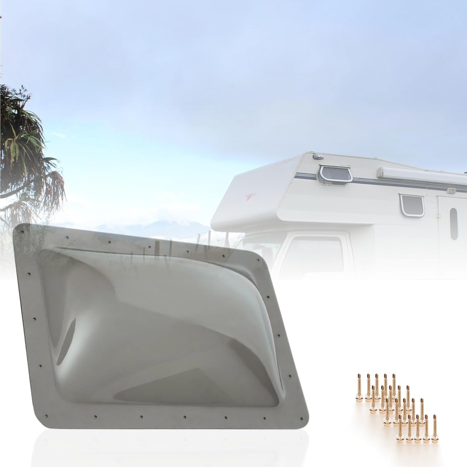 RV Skylight Replacement Dome for 14in x 22in Openings - Smoke