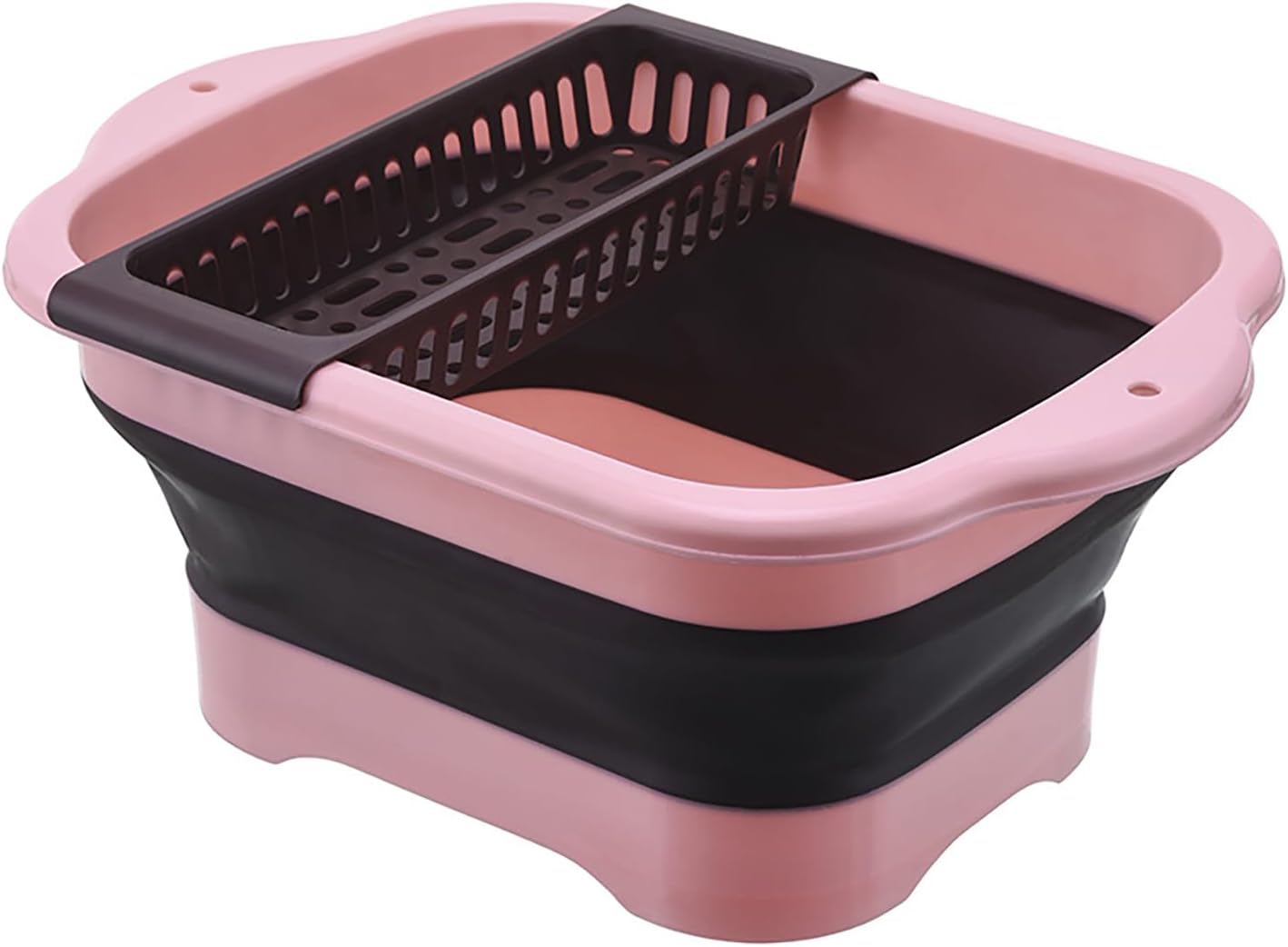 Collapsible Dish Basin with Drain Plug for Camping and RV Use