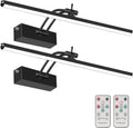 2Pack Picture Light 16in Rechargeable Wall Art Light - Dimmable Warm