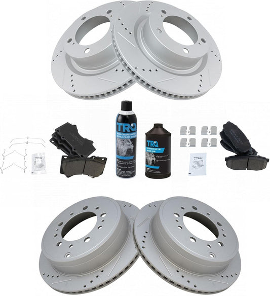 TRQ Brake Rotor and Ceramic Pad Kit for Lexus and Toyota Models