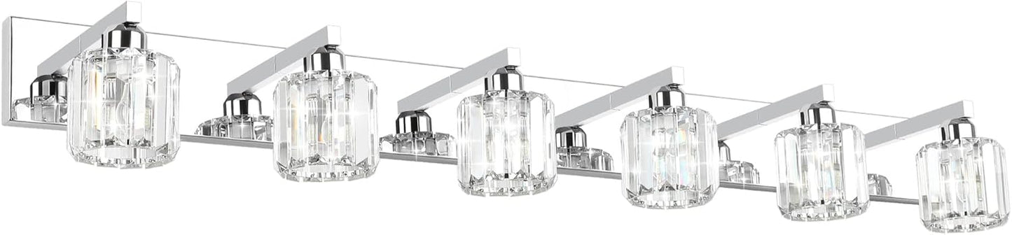 Aipsun Bathroom Vanity Light with Crystal Fixtures for Elegance