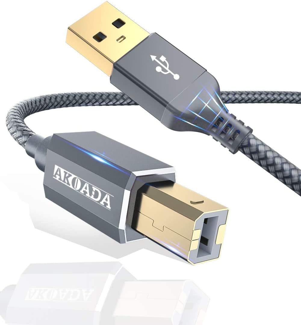 15ft High-Speed USB 2.0 Printer Cable by AkoaDa
