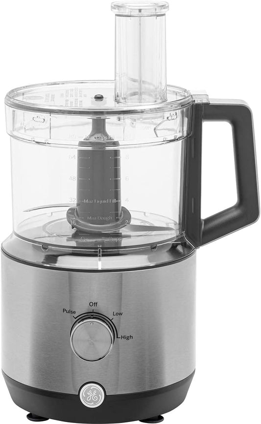 GE 12-Cup Food Processor | 3 Speed | Shreds Cheese & Chicken Effortlessly