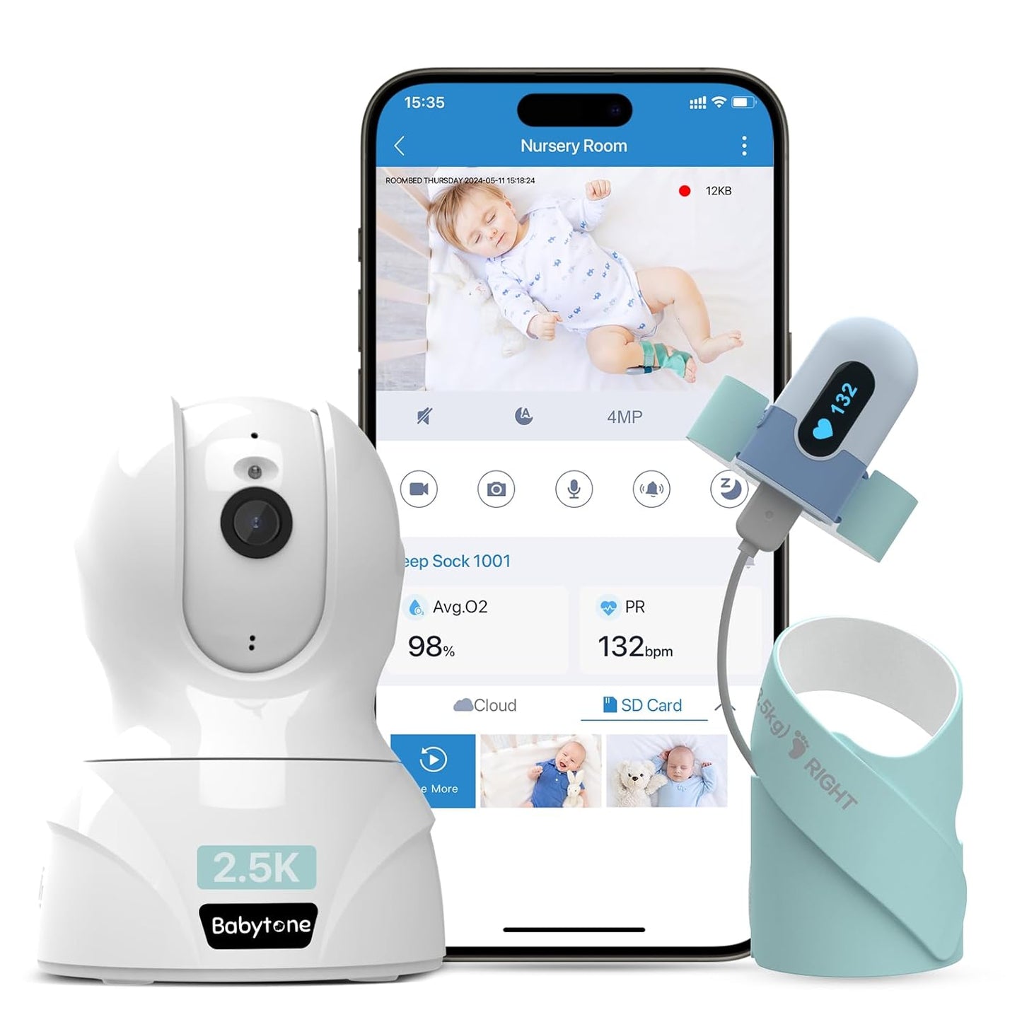 Babytone Smart Baby Monitor - Track Sleep & Health
