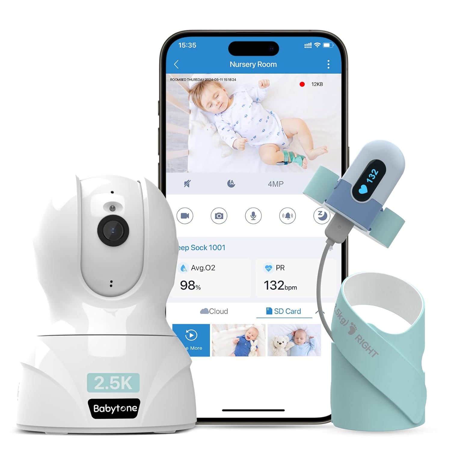 Babytone Smart Baby Monitor - Track Sleep & Health