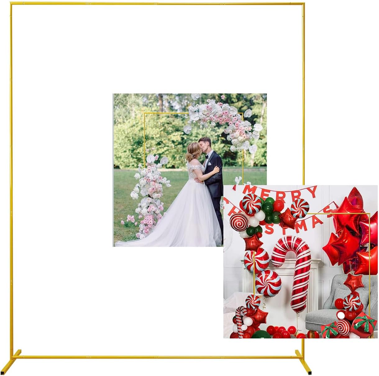 Gold Wedding Arch Backdrop Stand for Ceremony and Party Decor