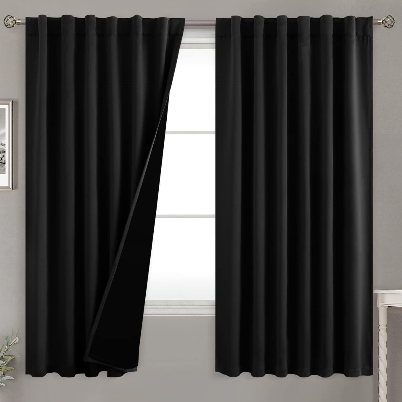 BGment Full Blackout Curtains with Thermal Insulation for Bedrooms