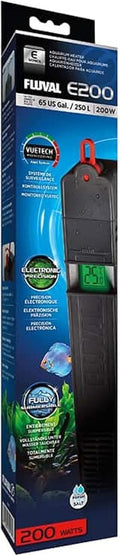 Fluval E200 Advanced Electronic Heater, 100-Watt Heater for Aquariums