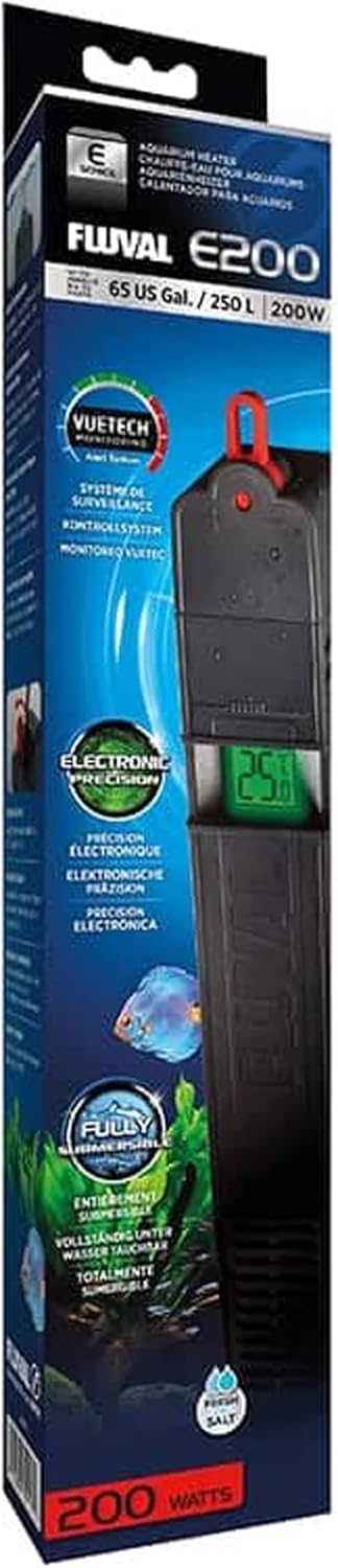 Fluval E200 Advanced Electronic Heater for Aquariums up to 65 Gal