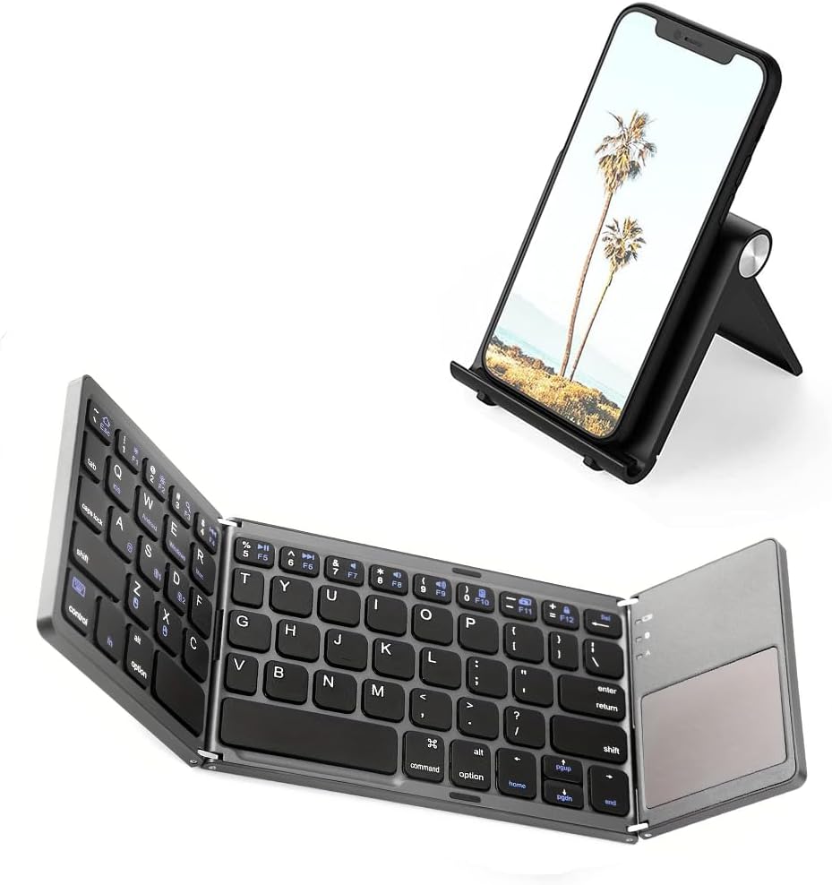 3-in-1 Foldable Bluetooth Keyboard: Multi-Device Support