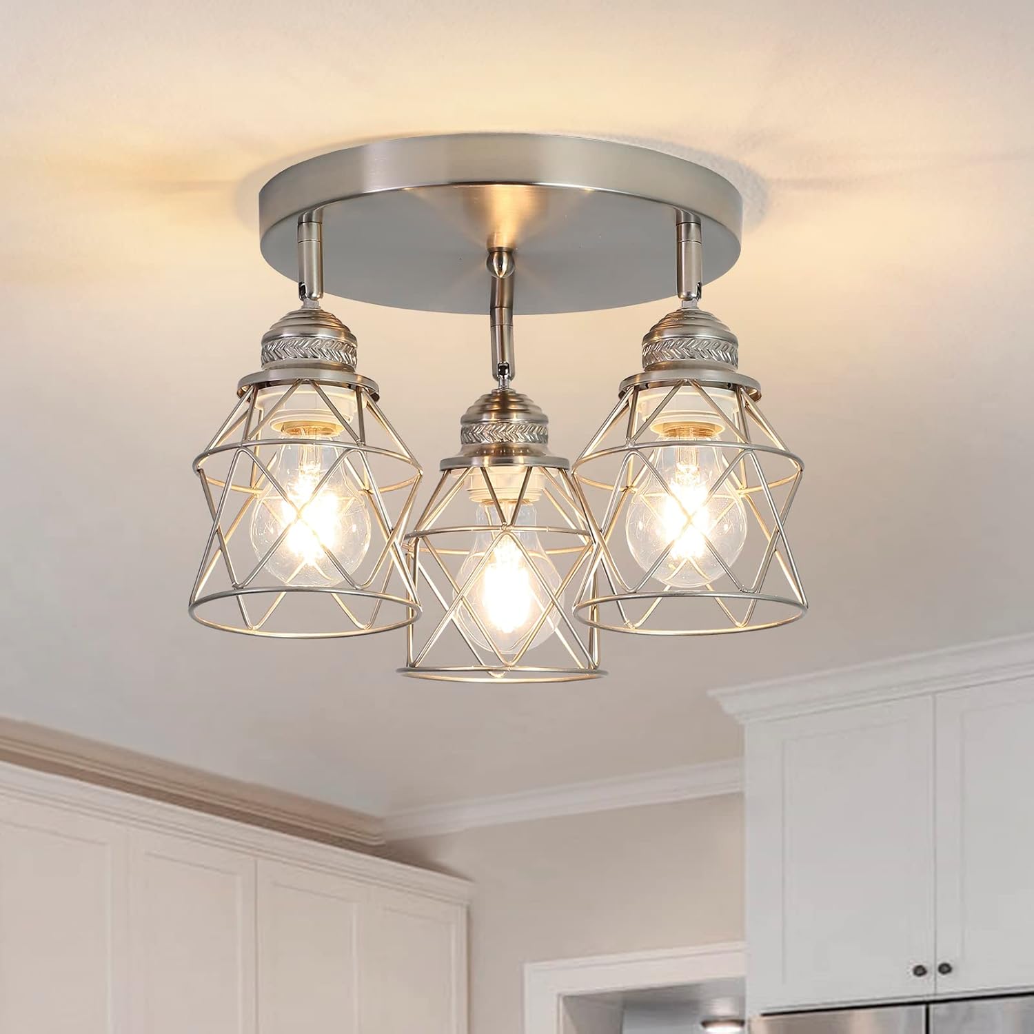 Multi-Directional Ceiling Lamp for Farmhouse Kitchen & Hallway