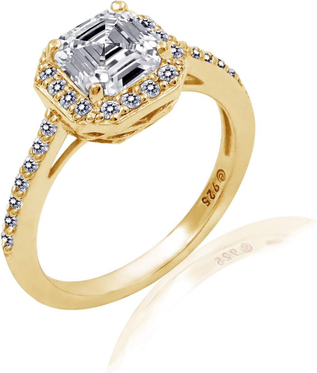 Sterling Silver Infinite Elements Halo Ring with Cubic Zirconia