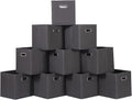 Fabric Cloth Storage Bins Foldable Cube Organizer Set of 10 - Compact