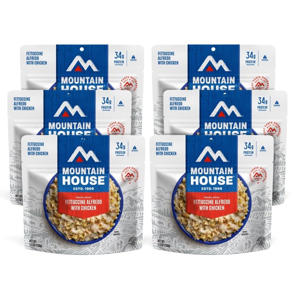 Mountain House Fettuccine Alfredo with Chicken for Camping