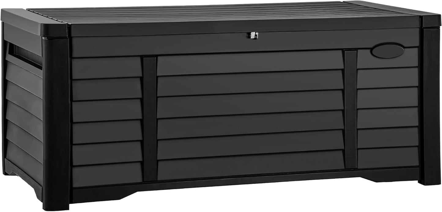 DWVO Outdoor Louver Storage Deck Box for All Your Needs