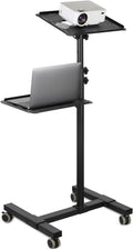 Mobile Projector and Laptop Stand (2 Shelves) - Rolling, Height