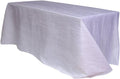 90 x 156 in Crinkle Taffeta Tablecloth White - Elegant Event Linen