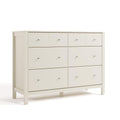 Storkcraft Horizon 6 Drawer Dresser (Frosted Oat) - Safe Nursery