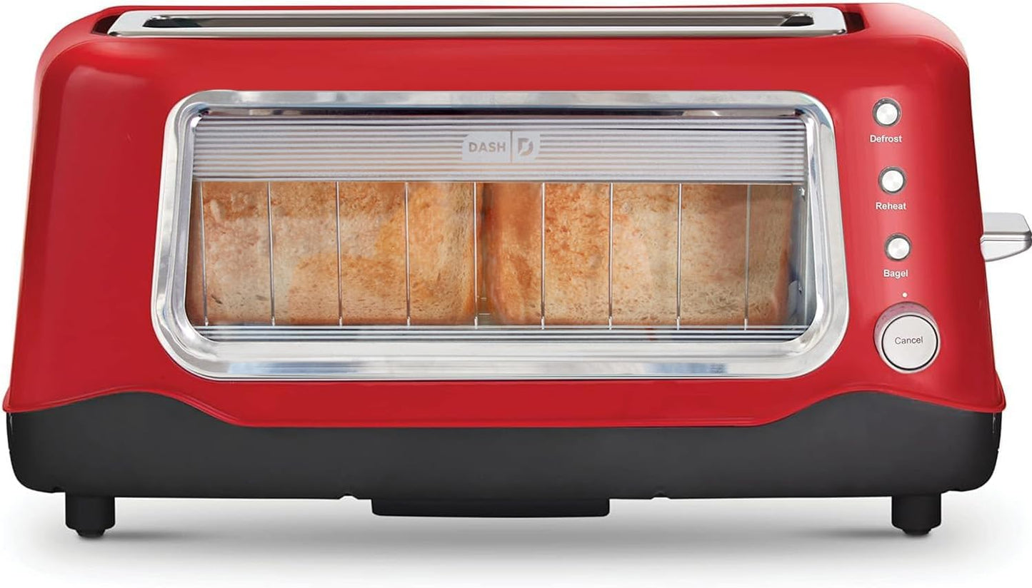 DASH Clear View Toaster with 7 Browning Levels and Extra-Wide Slot