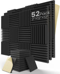 Sound Proof Foam Panels for Walls 52 Pack - Fast Expand, Self-Adhesive