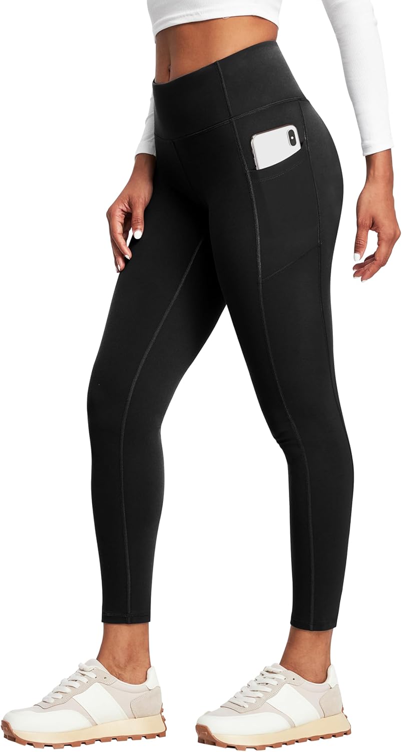 Heathyoga Tummy Control Yoga Leggings with Pockets