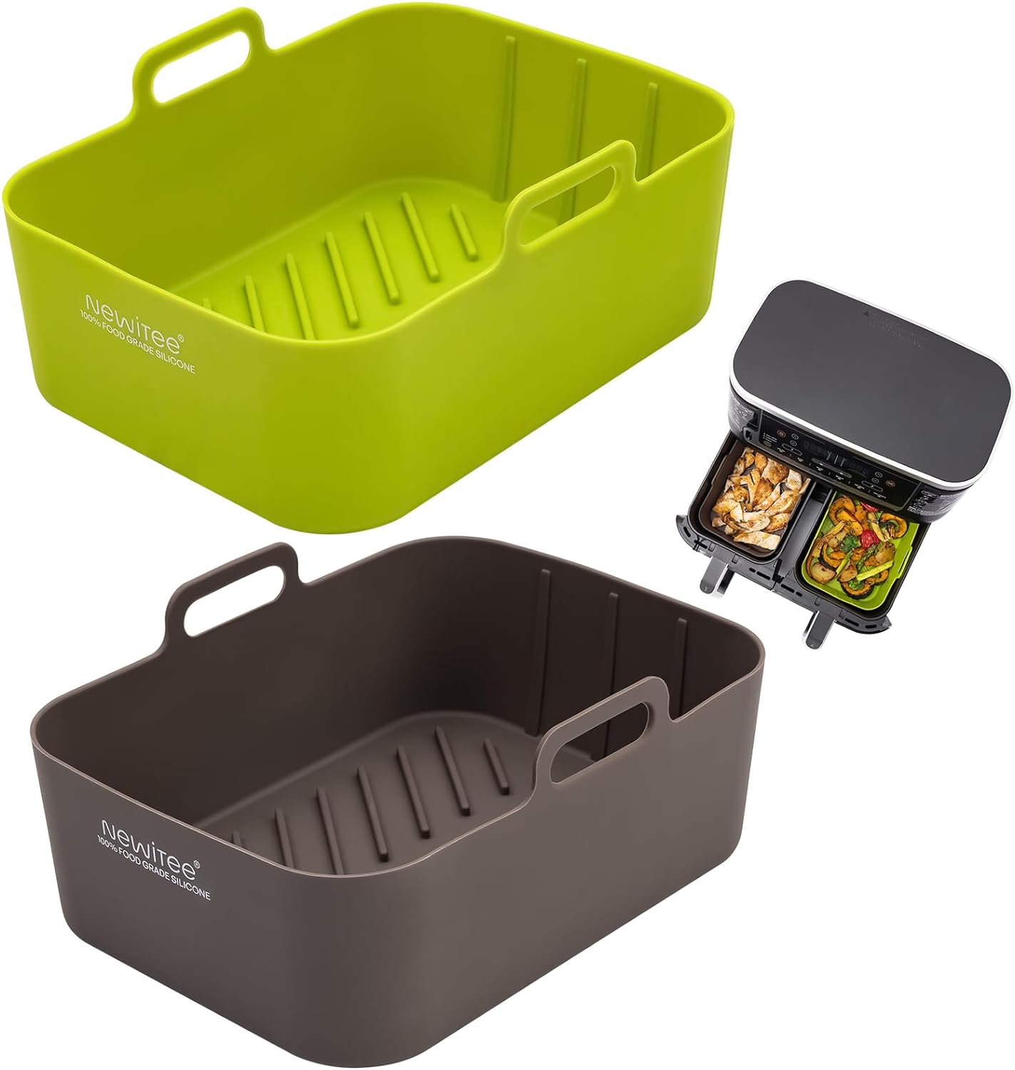 Non-Stick Silicone Air Fryer Liners - 2 Pack
