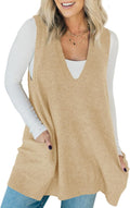 Effortlessly Stylish Women's Sleeveless Sweater Vest by Saodimallsu