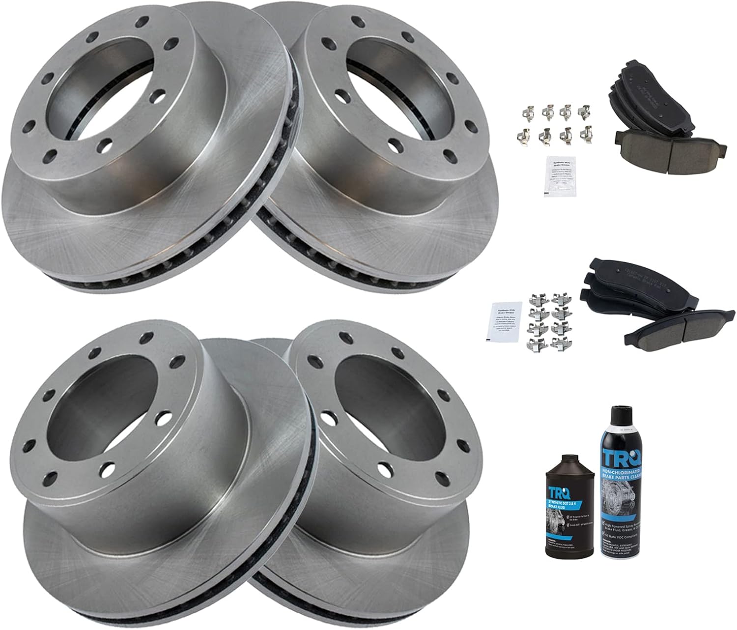 TRQ Brake Pad & Rotor Kit for 2008-2012 Ford F-250 Super Duty