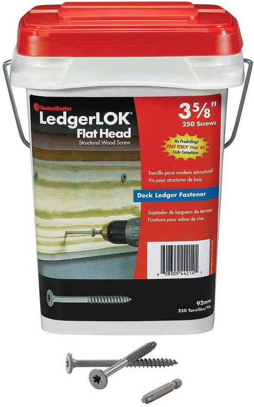 FastenMaster LedgerLok Flat Head Wood Screw - 250 Count Bucket