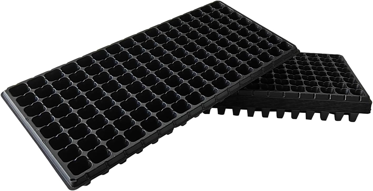 10Pcs 128 Cell Seed Starter Trays for Easy Planting and Growth