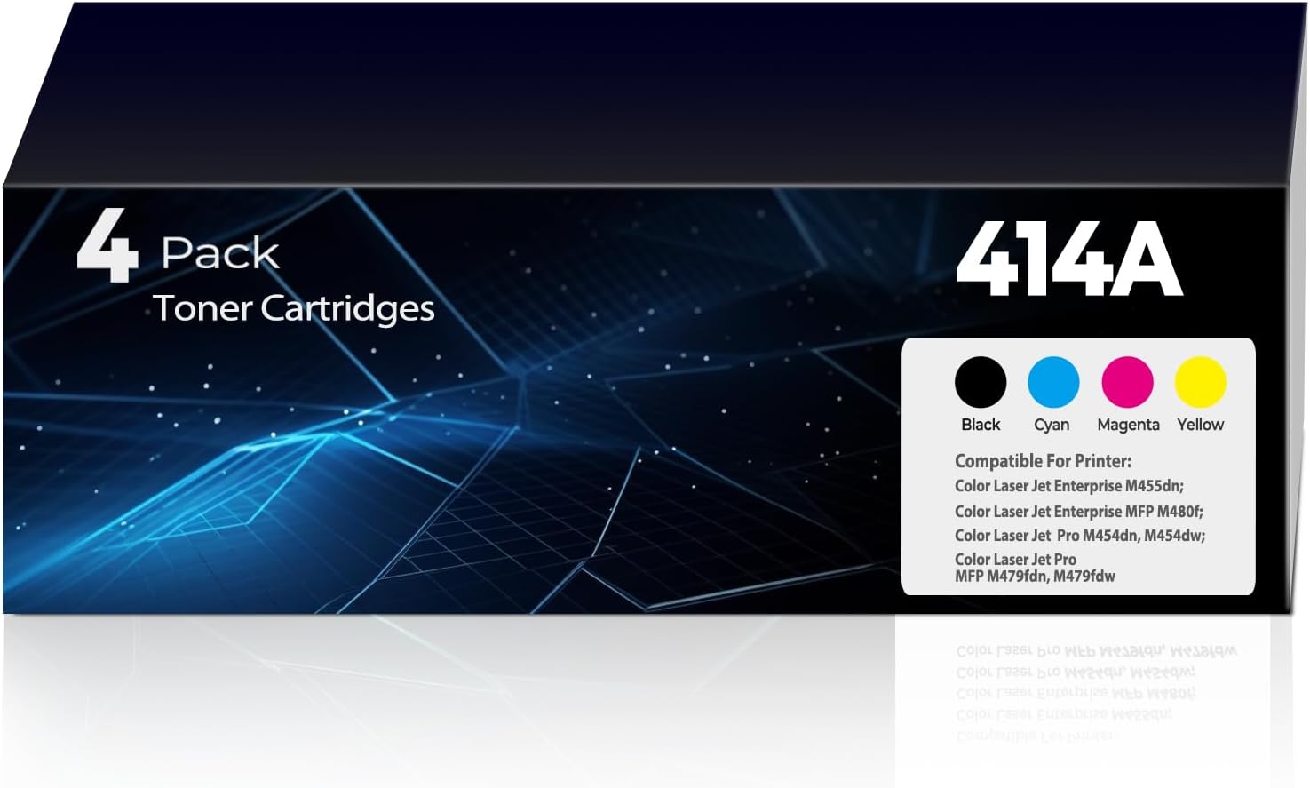 414A Toner Replacement for HP Pro MFP M454dw M479fdw 4Pack