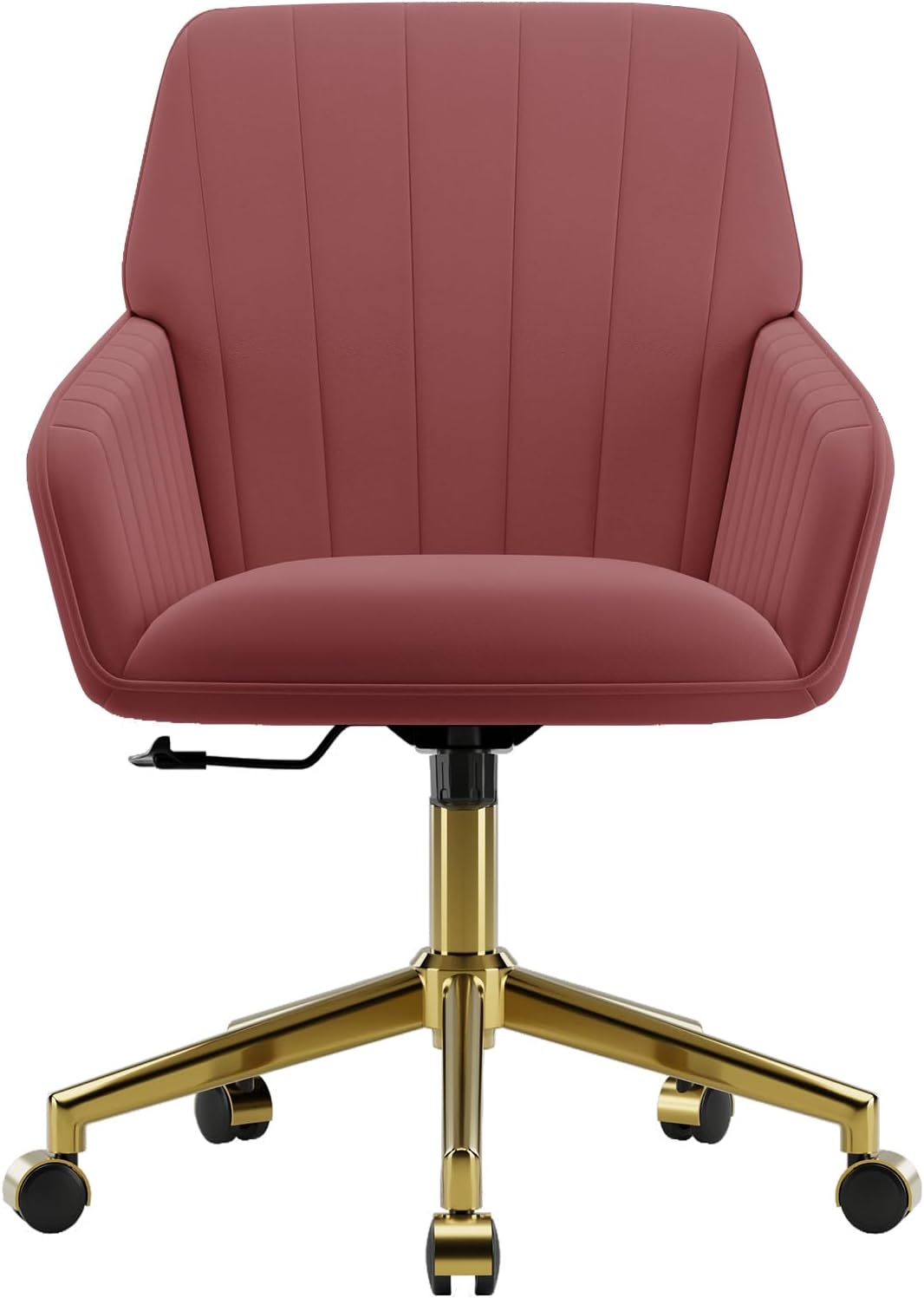 YISHENG Velvet Home Office Chair with Gold Base for Comfort