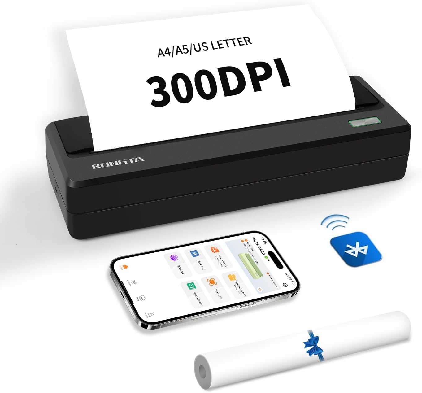 Rongta Inkless Portable Printer: Wireless Efficiency on the Go!
