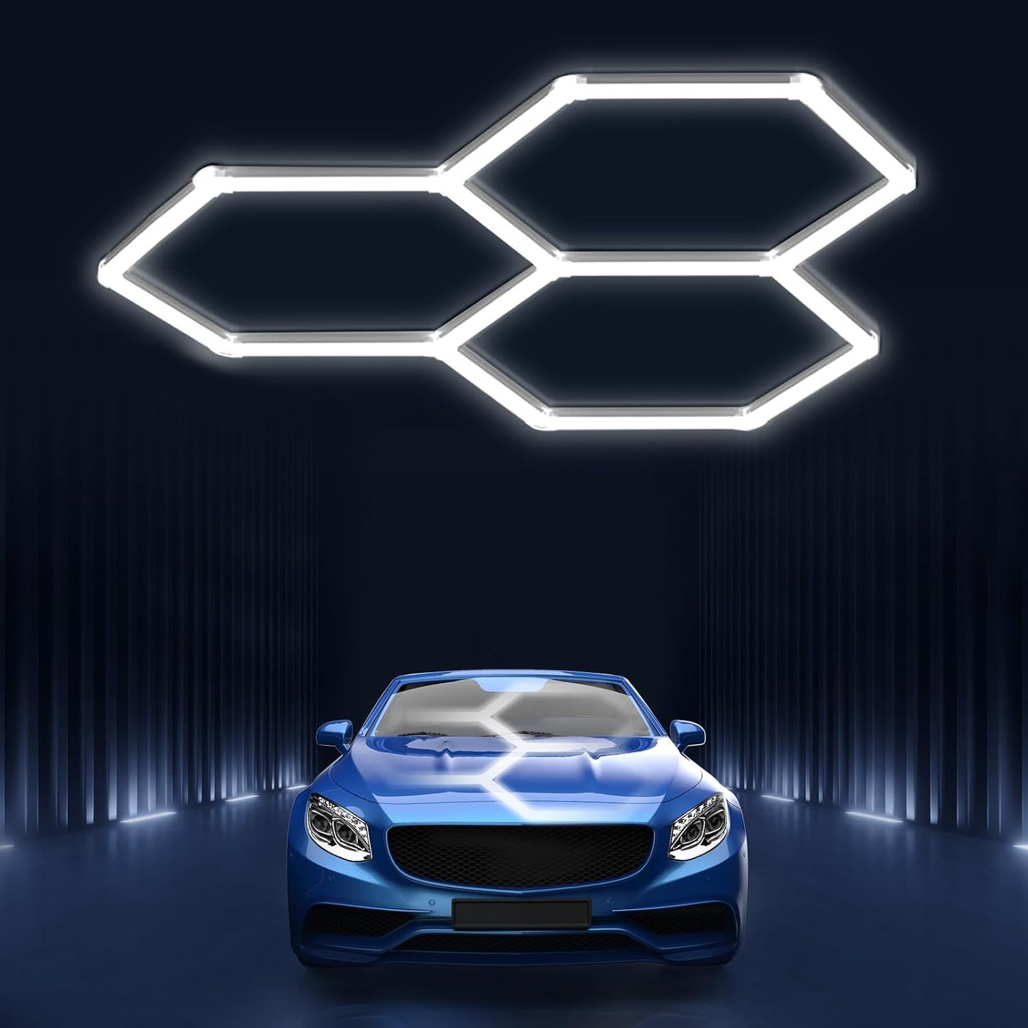 Hexagon LED Lights for Garage - Bright 6500K Ceiling Lighting