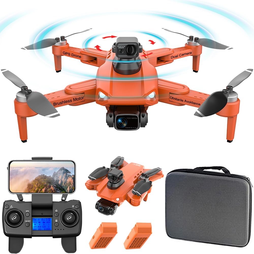 4K Camera Drone: 360 Obstacle Avoidance, GPS, Dual Cameras