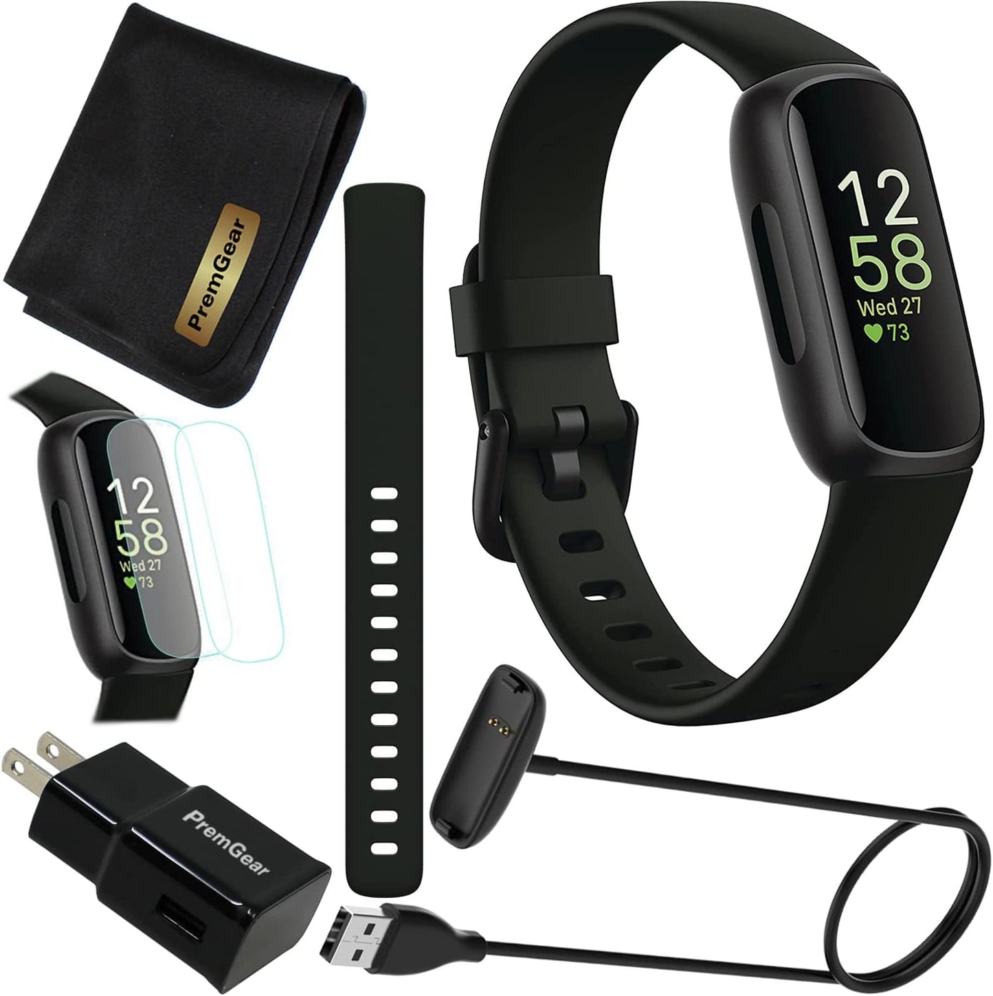 Fitbit Inspire 3 Health & Fitness Tracker Bundle for Wellness