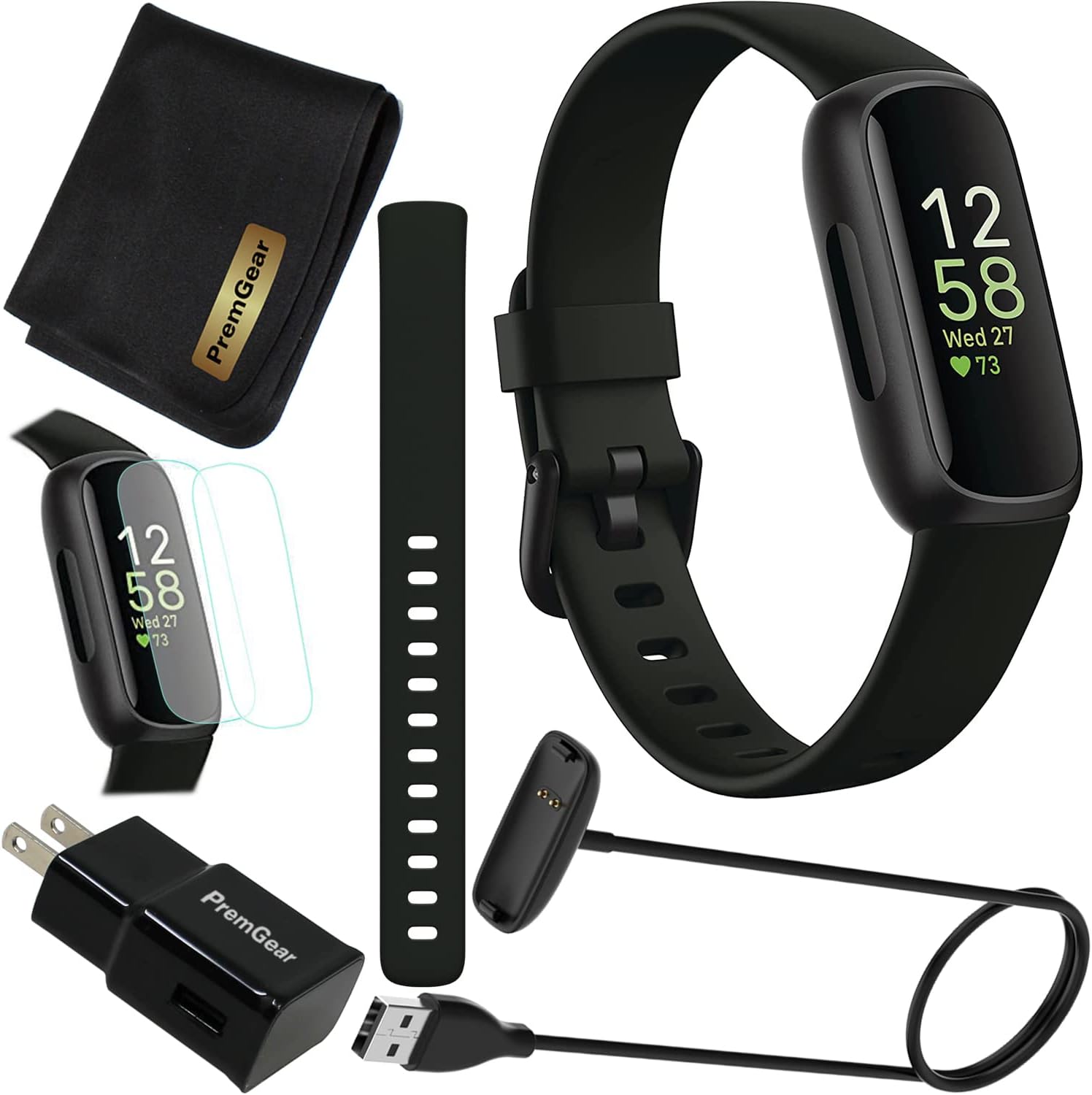 Fitbit Inspire 3 Health & Fitness Tracker Bundle for Wellness