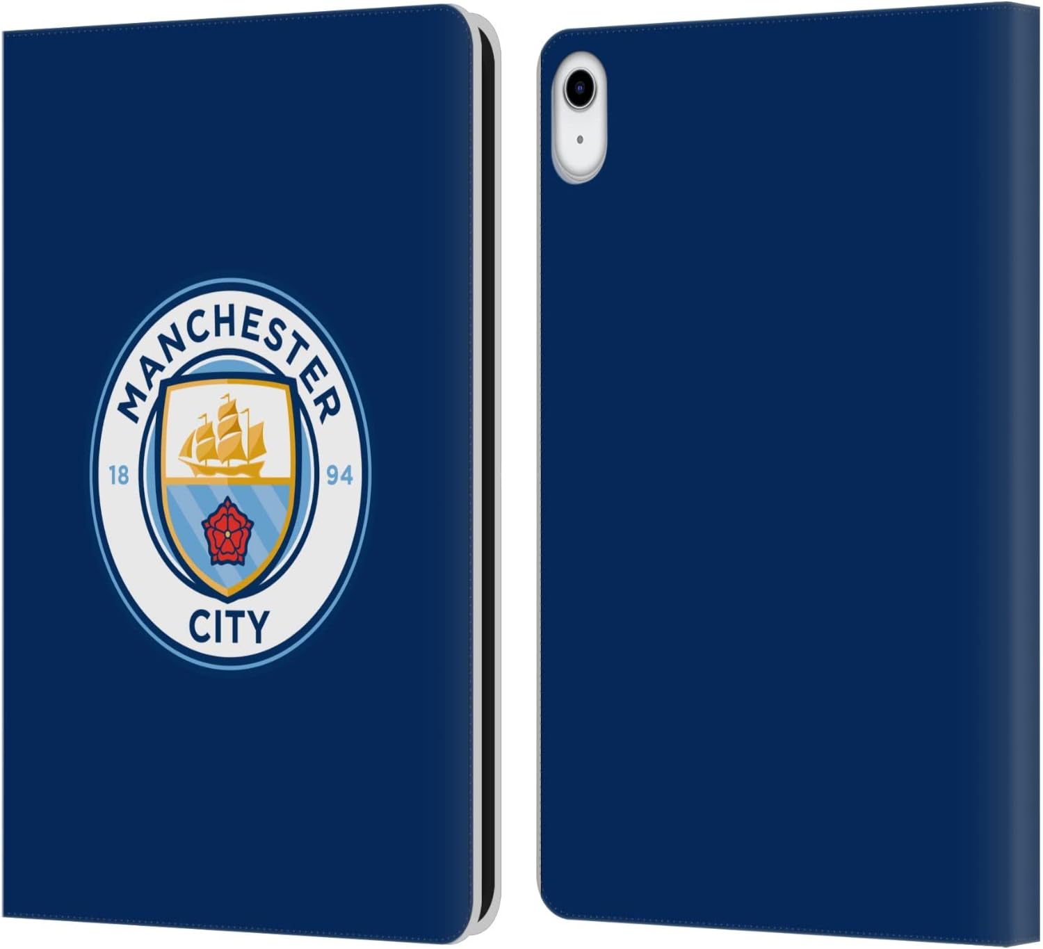 Manchester City FC Obsidian Leather Wallet Case for iPad 10.9