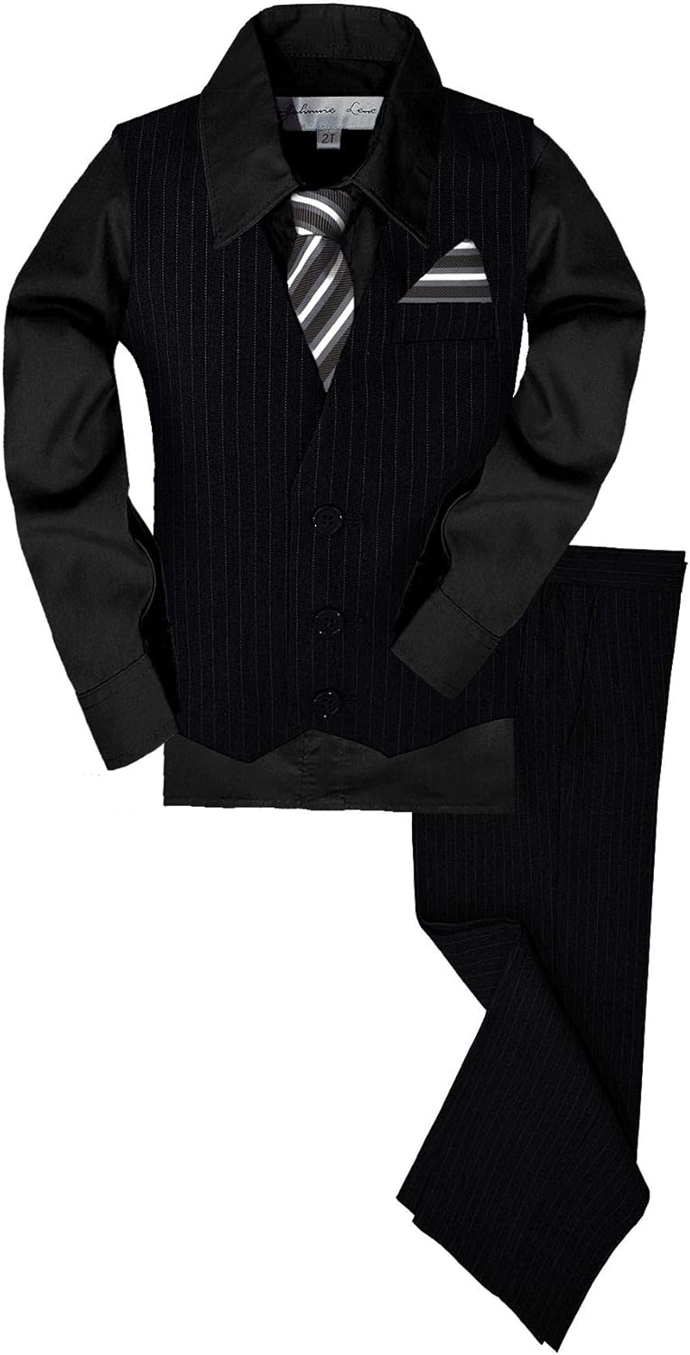 Pinstripe Boys Formal Dresswear Vest Set for Stylish Occasions