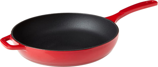 Lodge Enameled Cast Iron Skillet - 11-inch Red Cookware