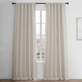 Room Darkening Faux Linen Curtain, Birch