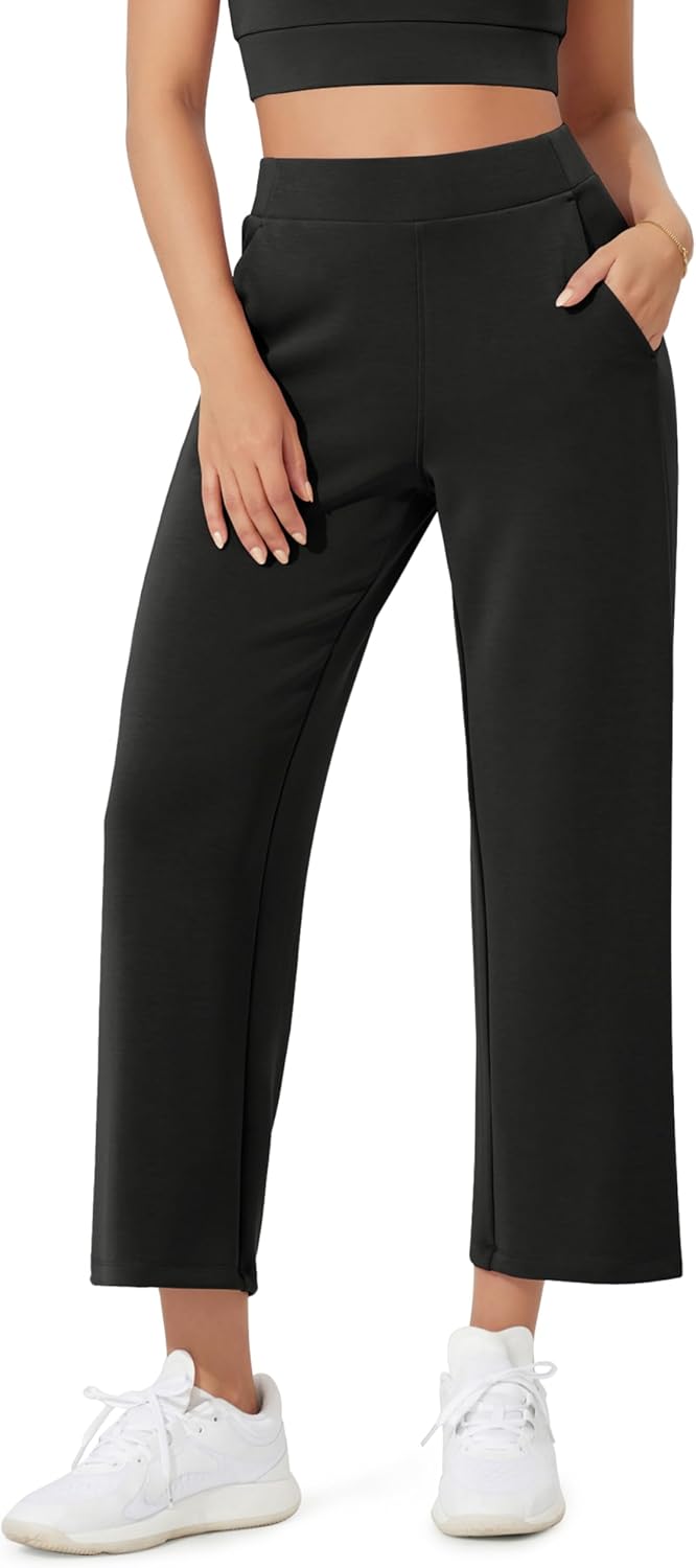 ODODOS Women's Modal Soft Relaxed Cropped Pants for Comfort