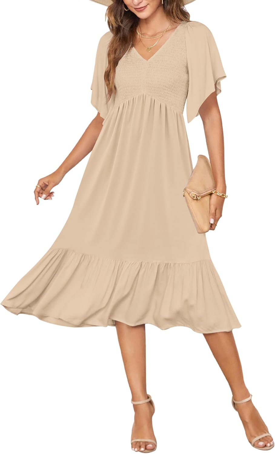 AUSELILY Women's Summer Empire Waist Dress for Every Occasion