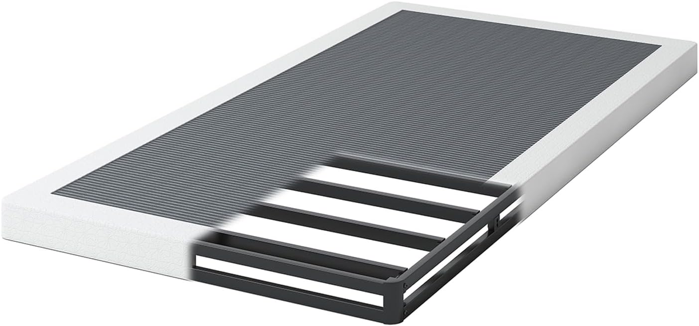 3 Inch Twin Box Spring with Strong Metal Frame for Twin Bed