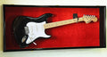 Guitar Display Case Cabinet Wall Rack w/UV Protection - Cherry