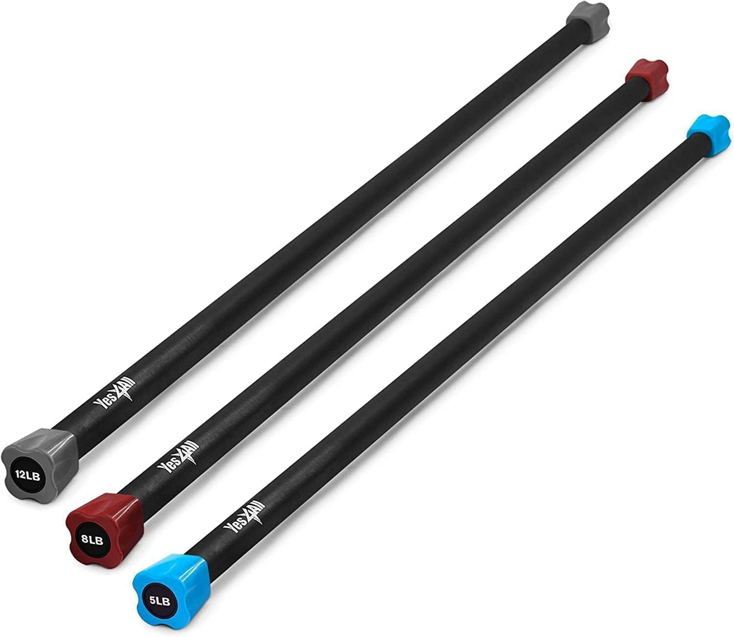 Yes4All Total Body Workout Weighted Bar for Strength Training