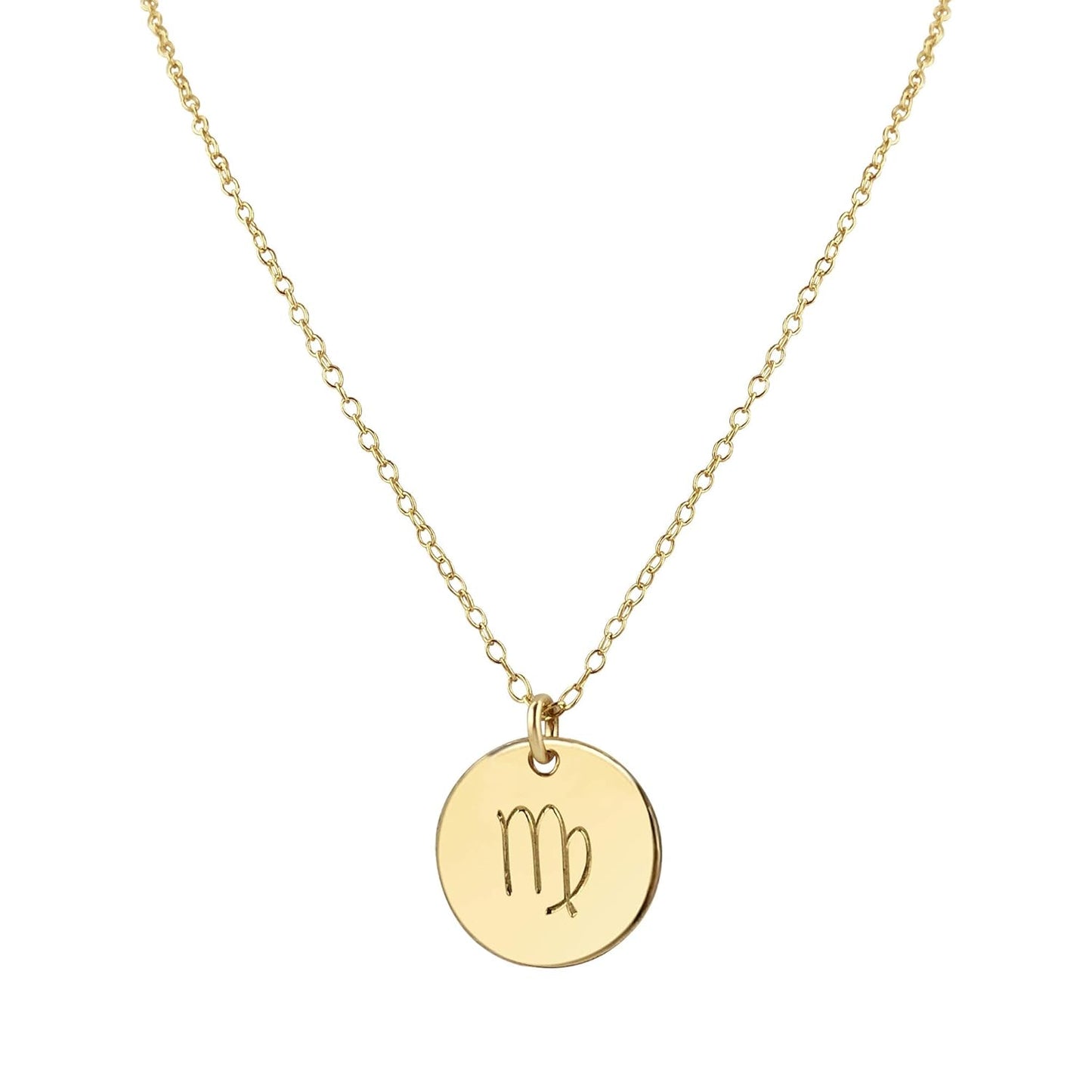Handmade Gold Virgo Zodiac Charm Necklace for Astrology Lovers