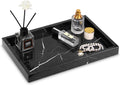 Marble Bathroom Vanity Tray Black Marquina - Natural Stone Organizer